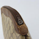 GUCCI GG Supreme Pouch PVC Beige Auth ep12553-8
