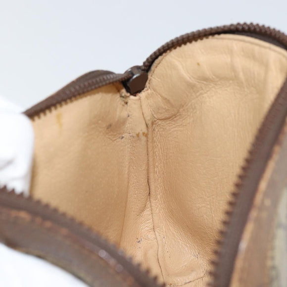 GUCCI GG Supreme Pouch PVC Beige Auth ep12553