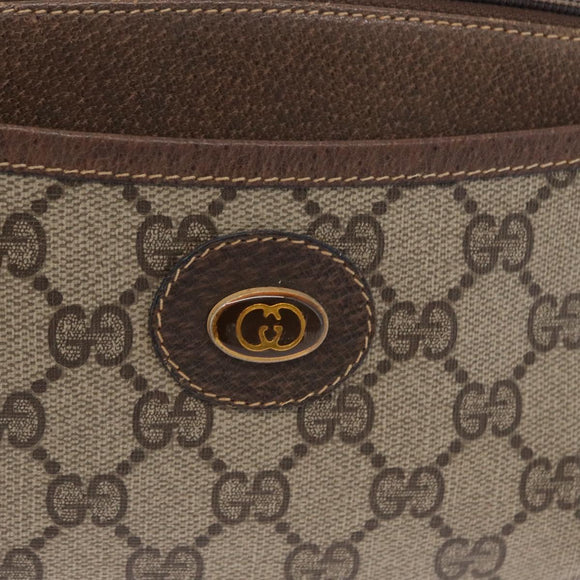 GUCCI GG Supreme Shoulder Bag PVC Beige Gold 904 02 020 Auth ep12554