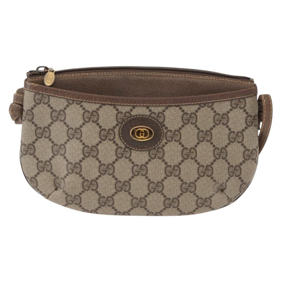 GUCCI GG Supreme Shoulder Bag PVC Beige Gold 904 02 020 Auth ep12554