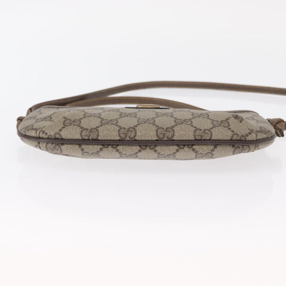 GUCCI GG Supreme Shoulder Bag PVC Beige Gold 904 02 020 Auth ep12554