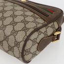 GUCCI GG Supreme Web Sherry Line Shoulder Bag PVC Beige 56 02 087 Auth ep12559-14