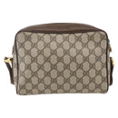 GUCCI GG Supreme Web Sherry Line Shoulder Bag PVC Beige 56 02 087 Auth ep12559-2