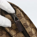 GUCCI GG Canvas Web Sherry Line Tote Bag Beige 131230 Auth ep12560-14