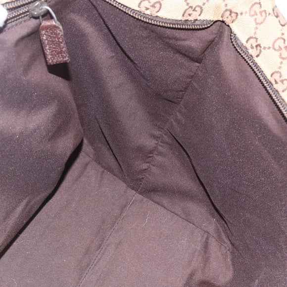 GUCCI GG Canvas Web Sherry Line Tote Bag Beige 131230 Auth ep12560