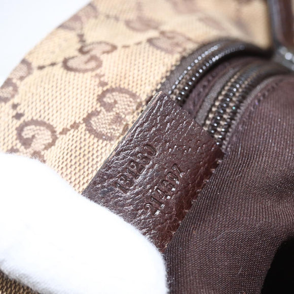 GUCCI GG Canvas Web Sherry Line Tote Bag Beige 131230 Auth ep12560