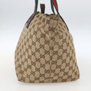 GUCCI GG Canvas Web Sherry Line Tote Bag Beige 131230 Auth ep12560-5