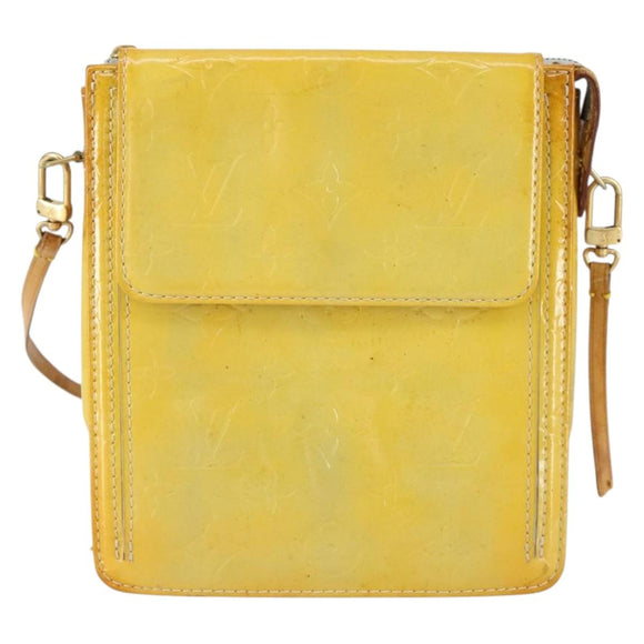 LOUIS VUITTON Monogram Vernis Motto Accessory Pouch Gris M91030 LV Auth ep12561