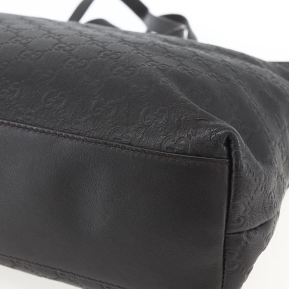 GUCCI GG Canvas Guccissima Tote Bag Leather Brown Gold 211120 Auth ep12564