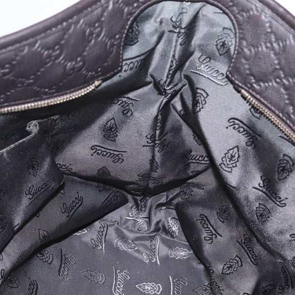 GUCCI GG Canvas Guccissima Tote Bag Leather Brown Gold 211120 Auth ep12564