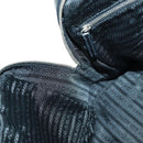 PRADA Hand Bag Nylon Leather Black Silver Auth ep12566-23