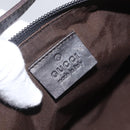 GUCCI GG Canvas Accessory Pouch Dark Brown Silver 07198 Auth ep12569-16