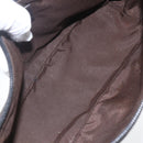 GUCCI GG Canvas Accessory Pouch Dark Brown Silver 07198 Auth ep12569-17