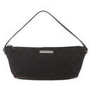 GUCCI GG Canvas Accessory Pouch Dark Brown Silver 07198 Auth ep12569-2