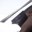 GUCCI GG Canvas Accessory Pouch Dark Brown Silver 07198 Auth ep12569-20