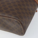 CELINE Macadam Canvas Hand Bag PVC Leather 2way Brown Gold Auth ep12572-14