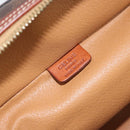 CELINE Macadam Canvas Hand Bag PVC Leather 2way Brown Gold Auth ep12572-20