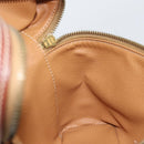 CELINE Macadam Canvas Hand Bag PVC Leather 2way Brown Gold Auth ep12572-21