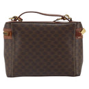 CELINE Macadam Canvas Hand Bag PVC Leather 2way Brown Gold Auth ep12572-2