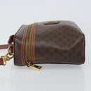 CELINE Macadam Canvas Hand Bag PVC Leather 2way Brown Gold Auth ep12572-4