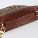 CELINE Macadam Canvas Hand Bag PVC Leather 2way Brown Gold Auth ep12572-7