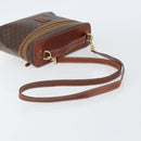 CELINE Macadam Canvas Hand Bag PVC Leather 2way Brown Gold Auth ep12572-9