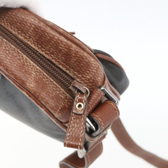 GUCCI Micro GG Supreme Shoulder Bag PVC Leather Black Auth ep12573