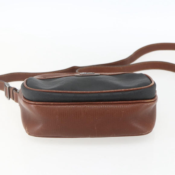 GUCCI Micro GG Supreme Shoulder Bag PVC Leather Black Auth ep12573