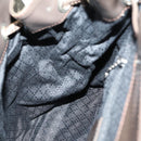 GUCCI Bamboo Backpack Nylon Dark Brown Silver 003 2058 0016 5 Auth ep12574-22