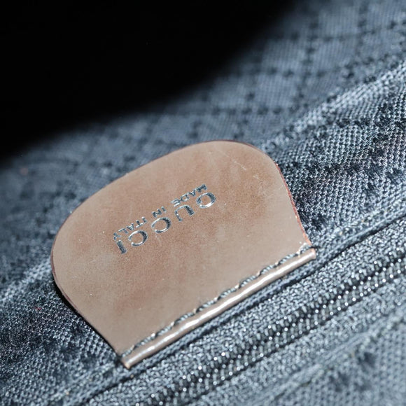 GUCCI Bamboo Backpack Nylon Dark Brown Silver 003 2058 0016 5 Auth ep12574