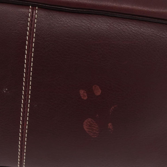 CELINE Boogie bag Hand Bag Leather Brown Silver Auth ep12584