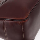 CELINE Boogie bag Hand Bag Leather Brown Silver Auth ep12584-11