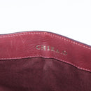 CELINE Boogie bag Hand Bag Leather Brown Silver Auth ep12584-16