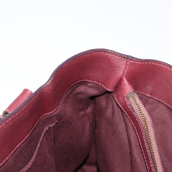 CELINE Boogie bag Hand Bag Leather Brown Silver Auth ep12584