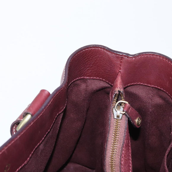 CELINE Boogie bag Hand Bag Leather Brown Silver Auth ep12584