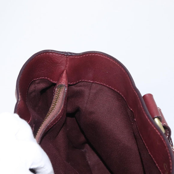 CELINE Boogie bag Hand Bag Leather Brown Silver Auth ep12584