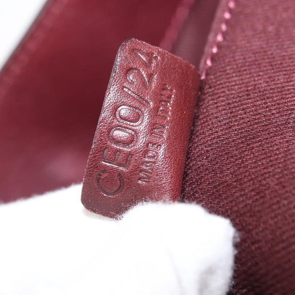 CELINE Boogie bag Hand Bag Leather Brown Silver Auth ep12584