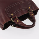 CELINE Boogie bag Hand Bag Leather Brown Silver Auth ep12584-6