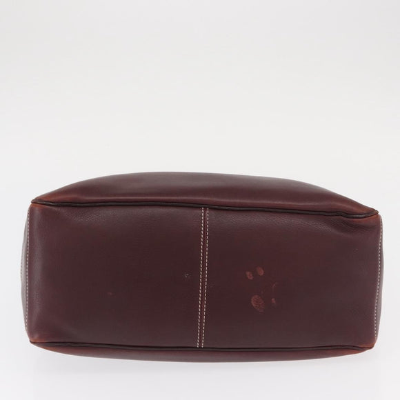 CELINE Boogie bag Hand Bag Leather Brown Silver Auth ep12584