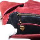 GUCCI Shoulder Bag Suede Bordeaux Gold Auth ep12588-20