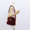 GUCCI Shoulder Bag Suede Bordeaux Gold Auth ep12588-21