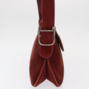 GUCCI Shoulder Bag Suede Bordeaux Gold Auth ep12588-5