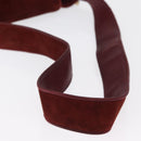 GUCCI Shoulder Bag Suede Bordeaux Gold Auth ep12588-7