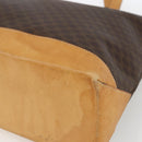 CELINE Macadam Canvas Tote Bag PVC Leather Brown Gold Auth ep12590-14