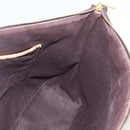 CELINE Macadam Canvas Tote Bag PVC Leather Brown Gold Auth ep12590-18