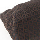 FENDI Zucchino Canvas Hand Bag Dark Brown Auth ep12591-14
