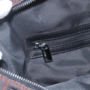 FENDI Zucchino Canvas Hand Bag Dark Brown Auth ep12591-18