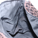 FENDI Zucchino Canvas Hand Bag Dark Brown Auth ep12591-19