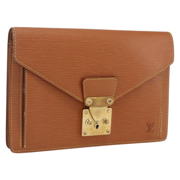 LOUIS VUITTON Epi Serie Dragonne Hand Bag Beige LV Auth ep12601