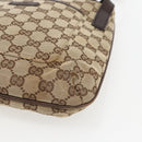 GUCCI GG Canvas Shoulder Bag Beige Silver 122793 Auth ep12602-9